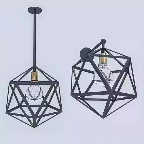 Loft Lamp Low-poly 3D model