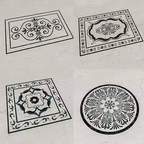 Marble Pattern Low-poly 3D model