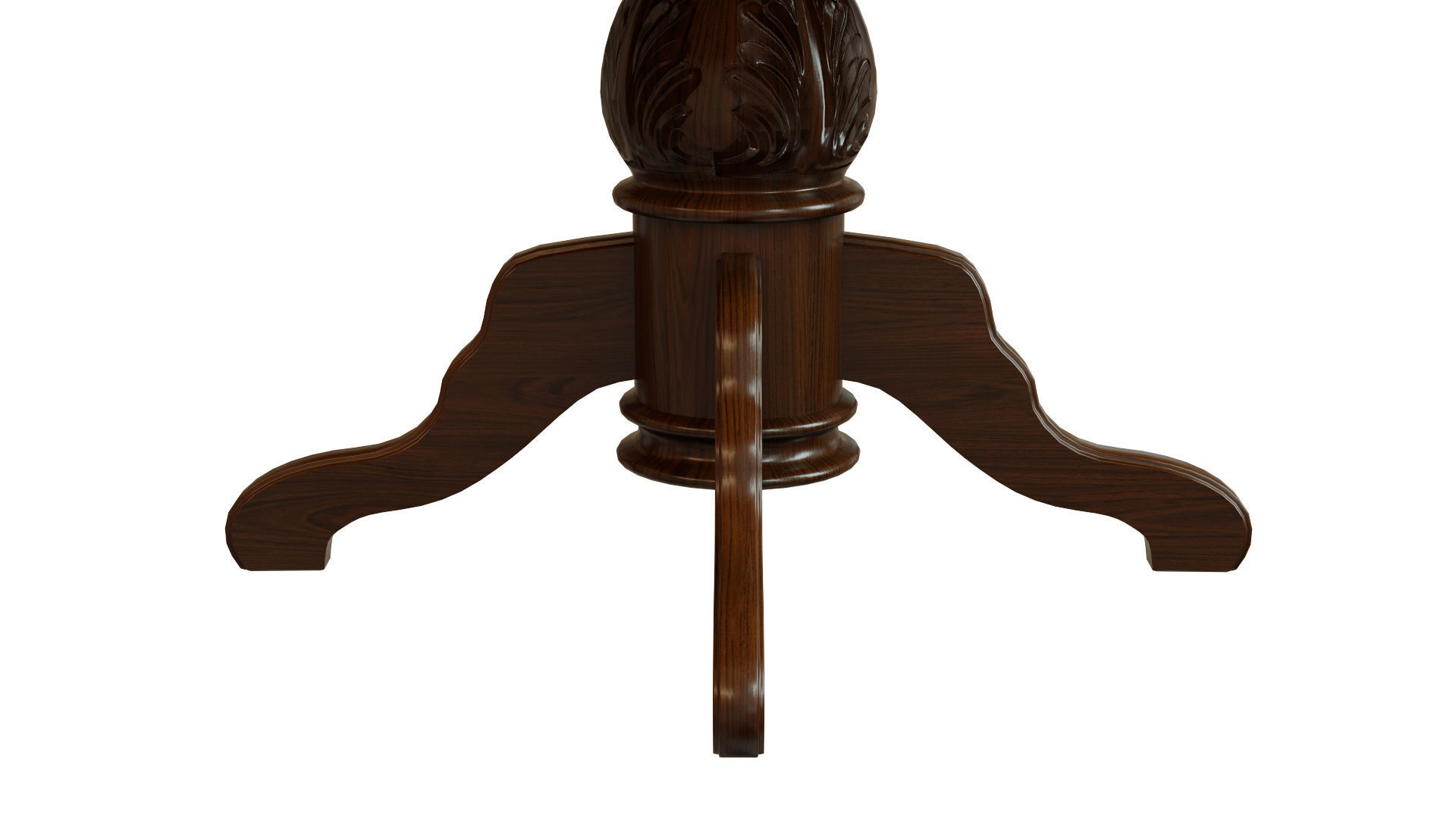 Wooden table with carvings 1500 3D model_5