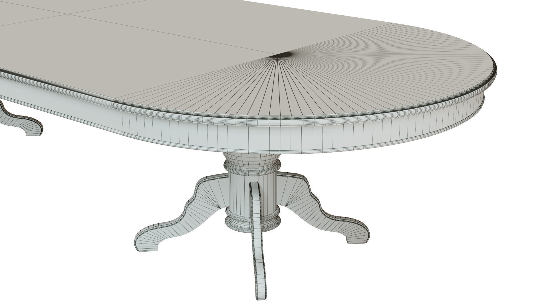 Wooden table with carvings 3500 3D model_11