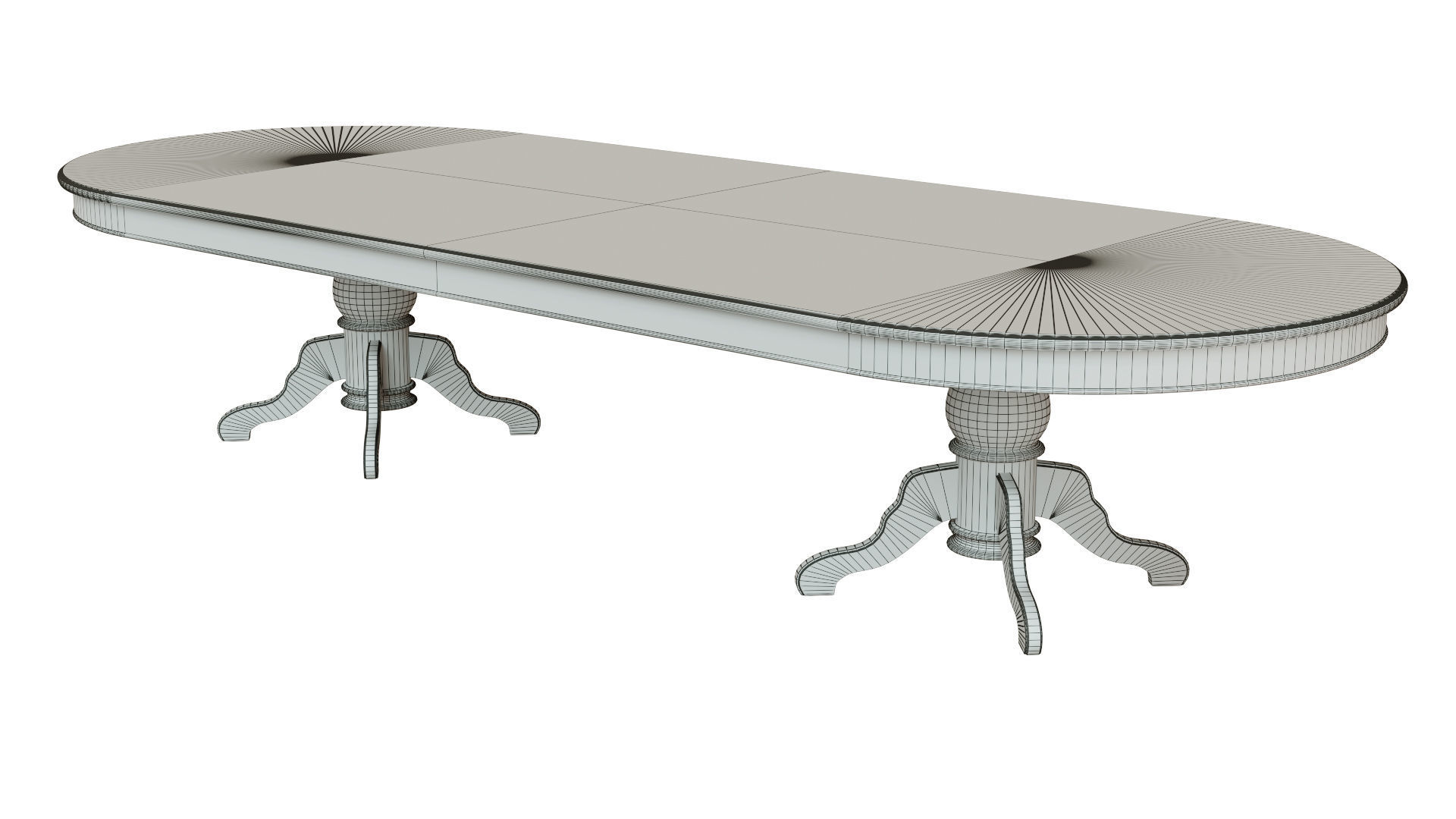 Wooden table with carvings 3500 3D model_8