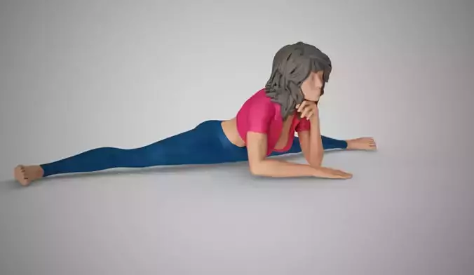 Girl Doing Splits 3D print model