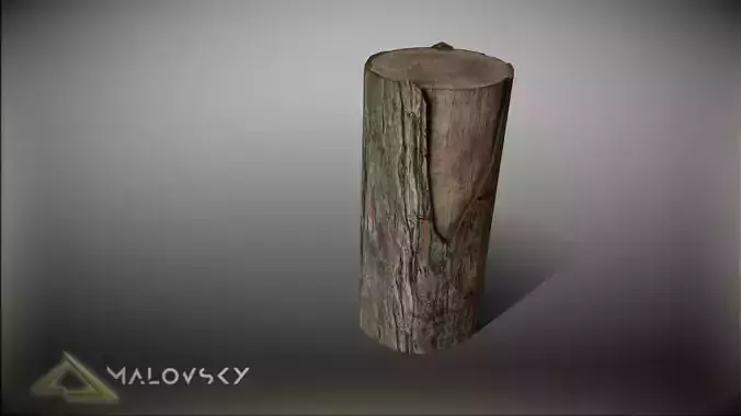 Gorgeous Stump Lowpoly Game Ready Free low-poly 3D model