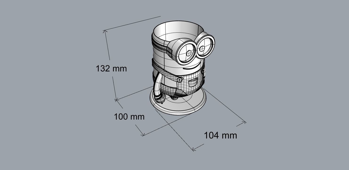 Minion Flower Pot for 3D print 3D print model_13
