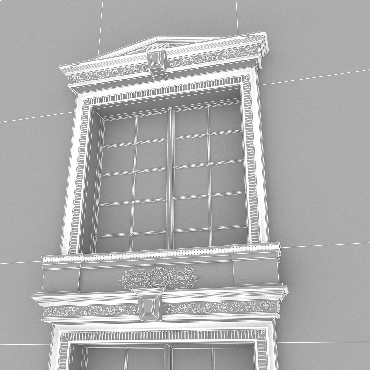 Window Frame 05 3D model_4