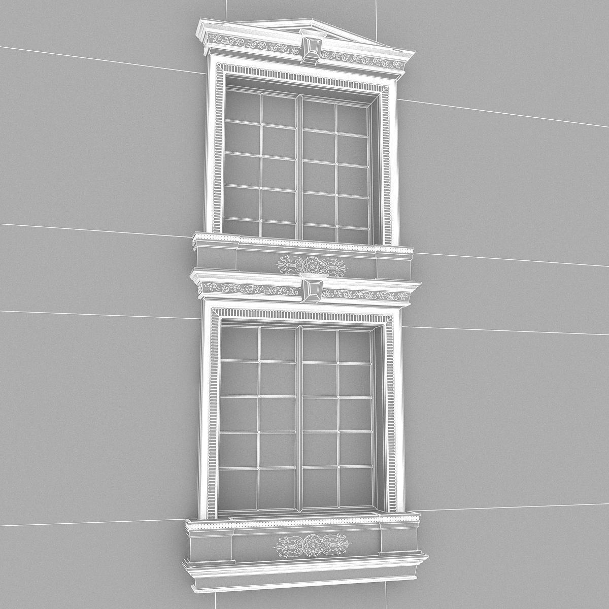 Window Frame 05 3D model_3