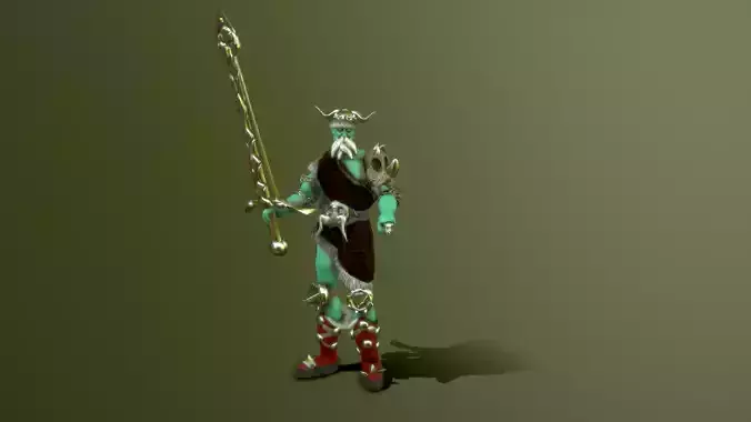 vityaz animated character holding sword