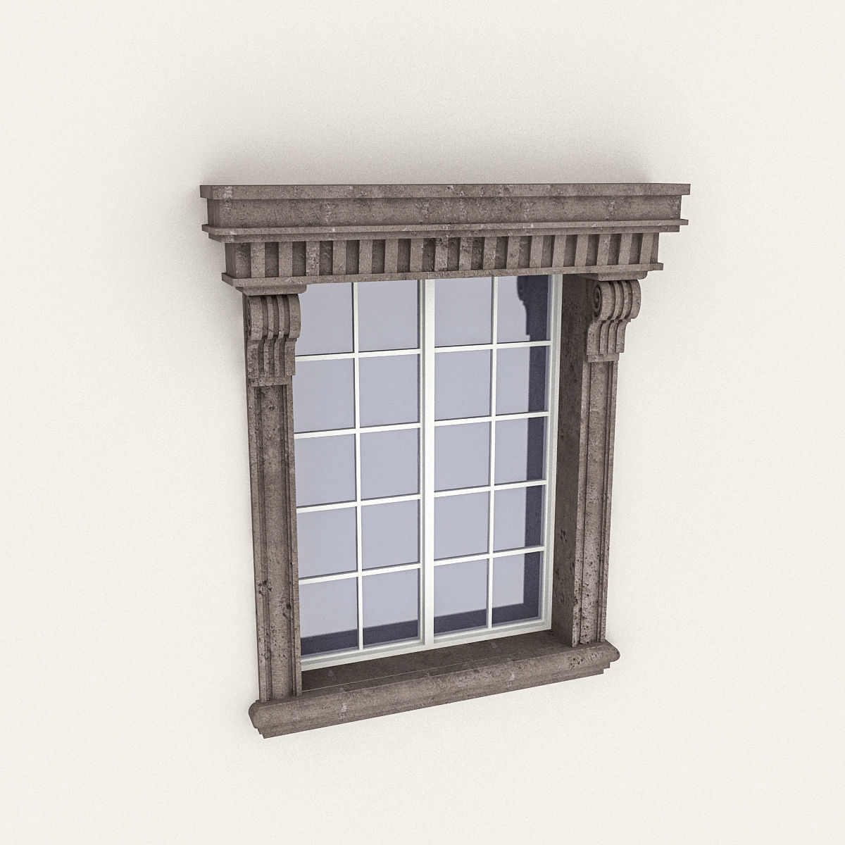 Window Frame 06 Low-poly 3D model_2