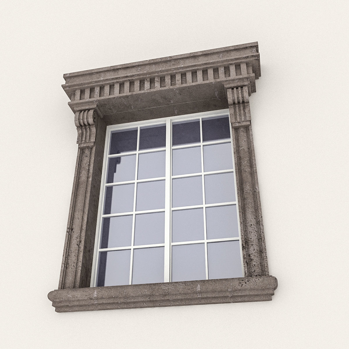 Window Frame 06 Low-poly 3D model_1