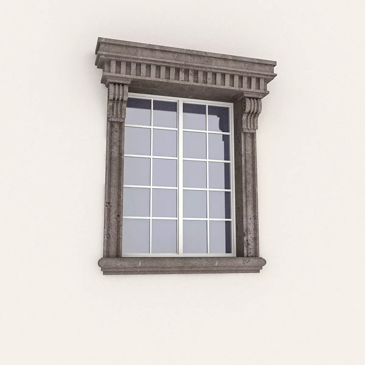Window Frame 06 Low-poly 3D model_0