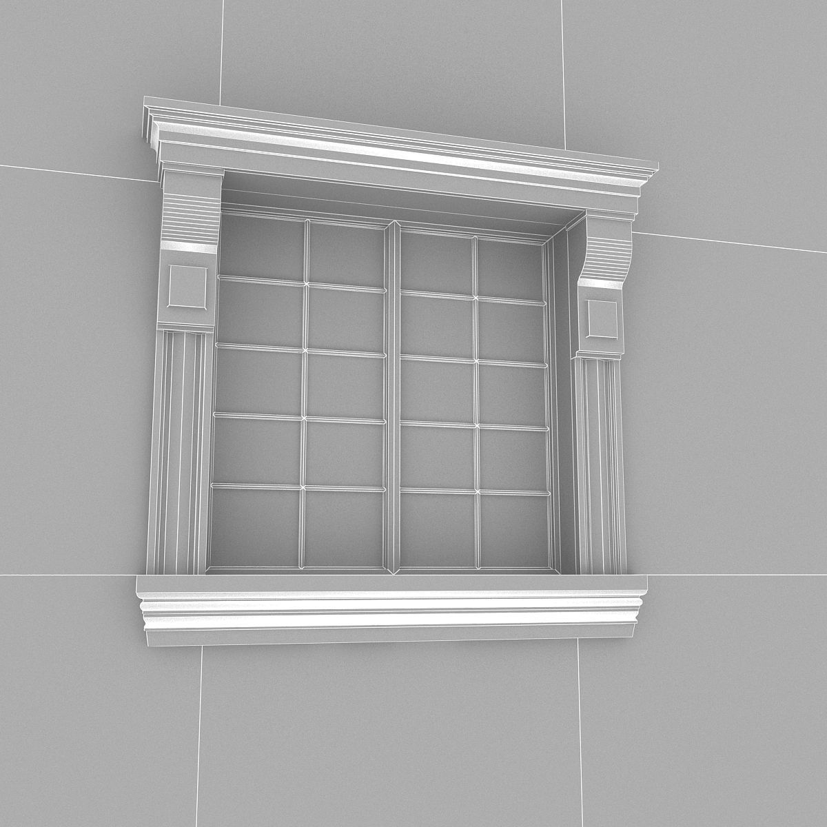 Window Frame 11 Low-poly 3D model_3