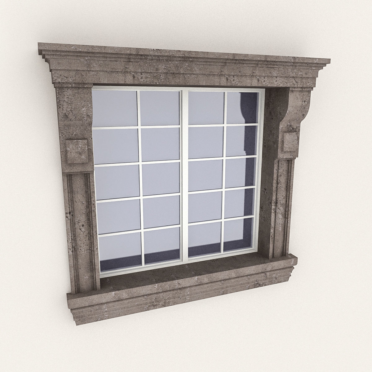 Window Frame 11 Low-poly 3D model_1
