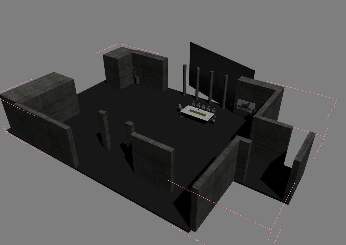 modern meeting room cd366 3D model_1