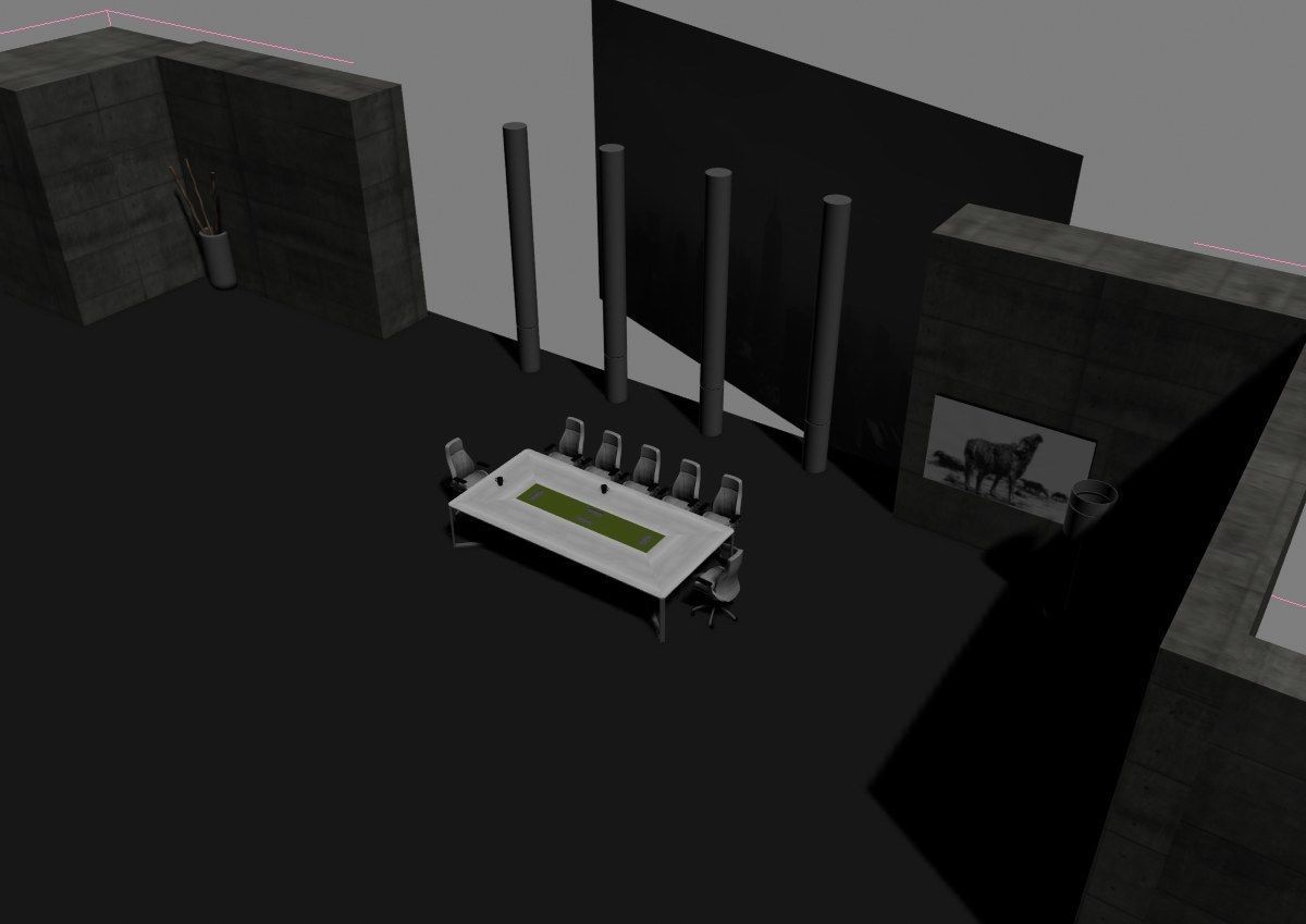 modern meeting room cd366 3D model_7