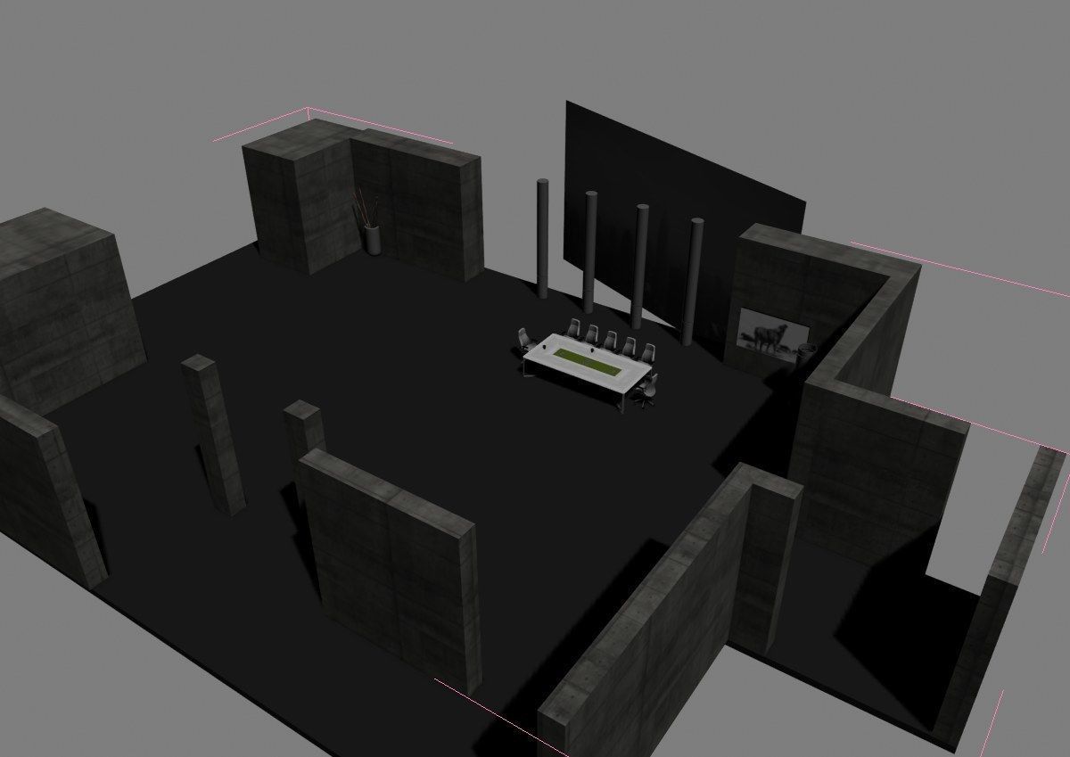 modern meeting room cd366 3D model_3