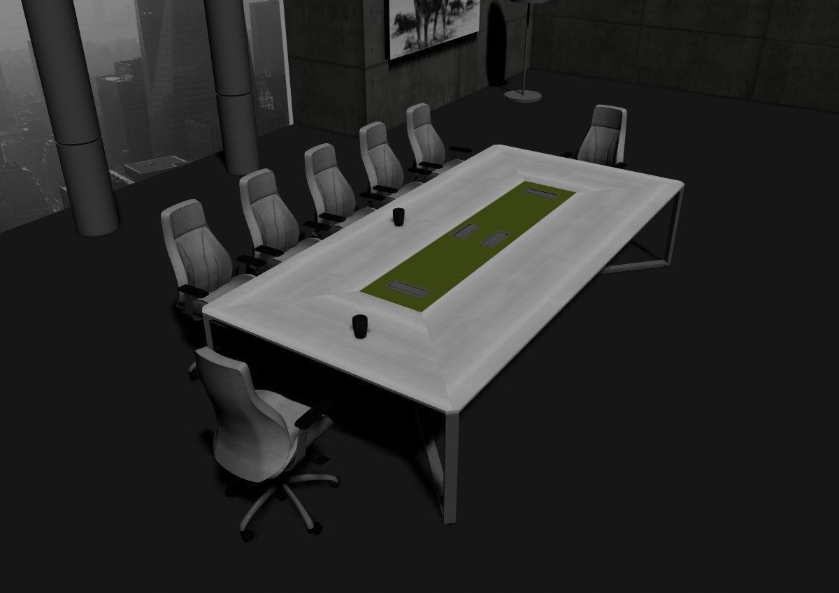 modern meeting room cd366 3D model_34