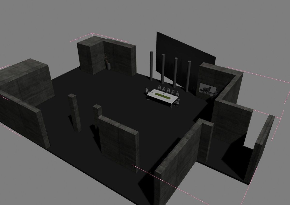 modern meeting room cd366 3D model_2