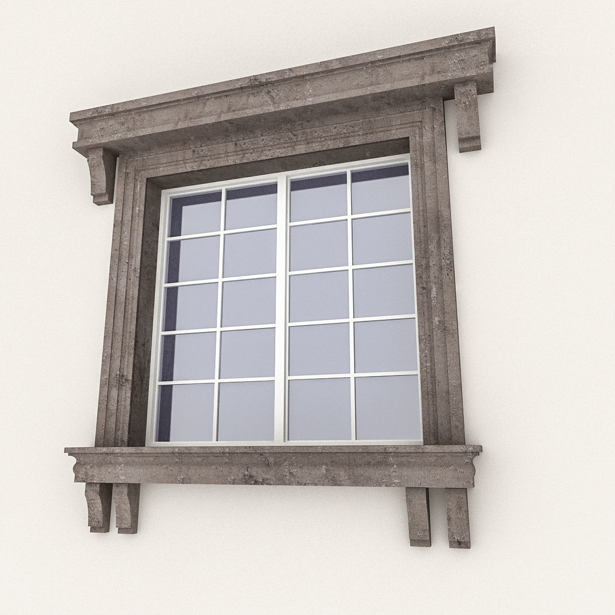 Window Frame 11 Low-poly 3D model_1