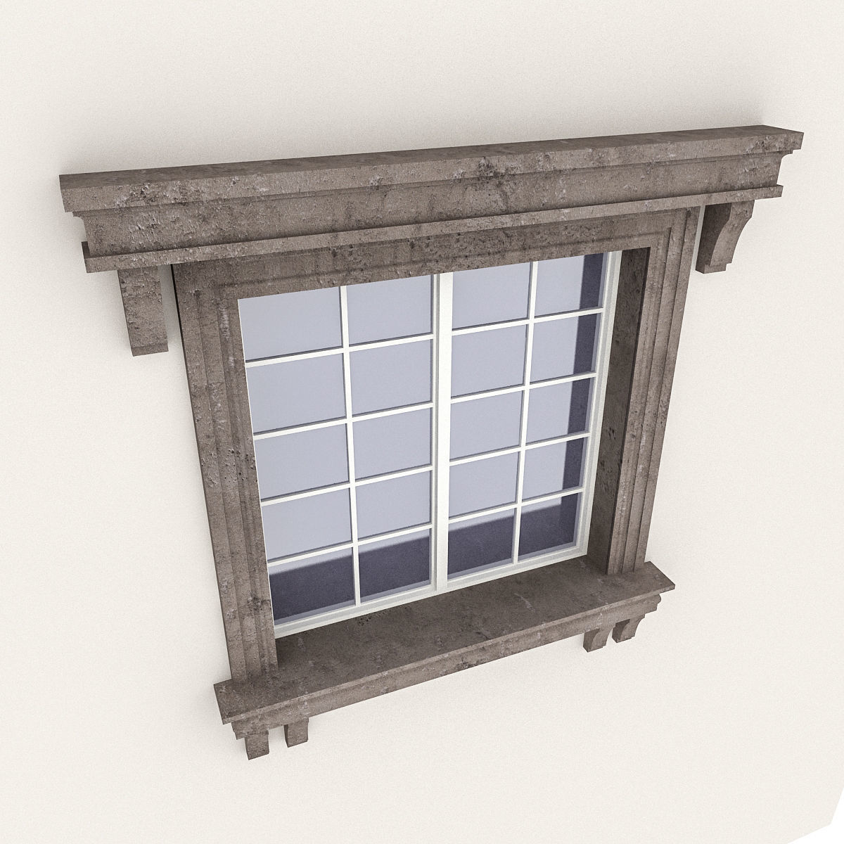 Window Frame 11 Low-poly 3D model_2