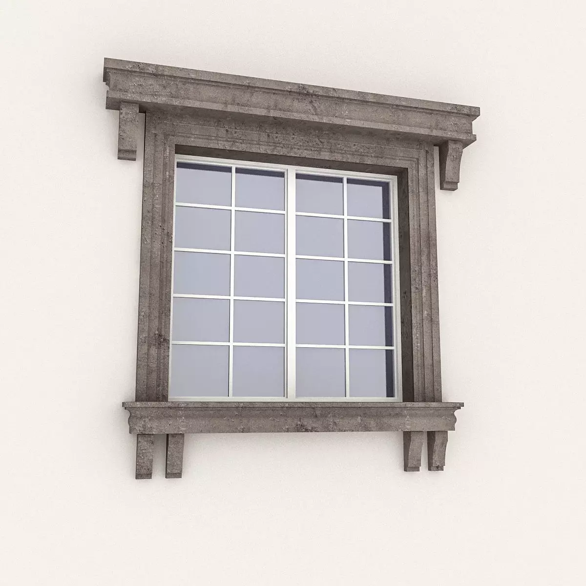 Window Frame 11 Low-poly 3D model_0