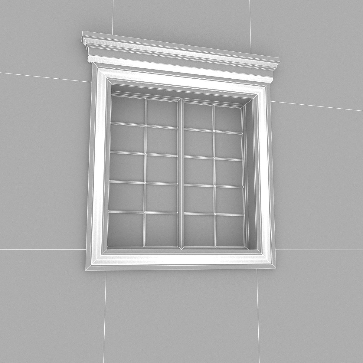Window Frame 14 Low-poly 3D model_3