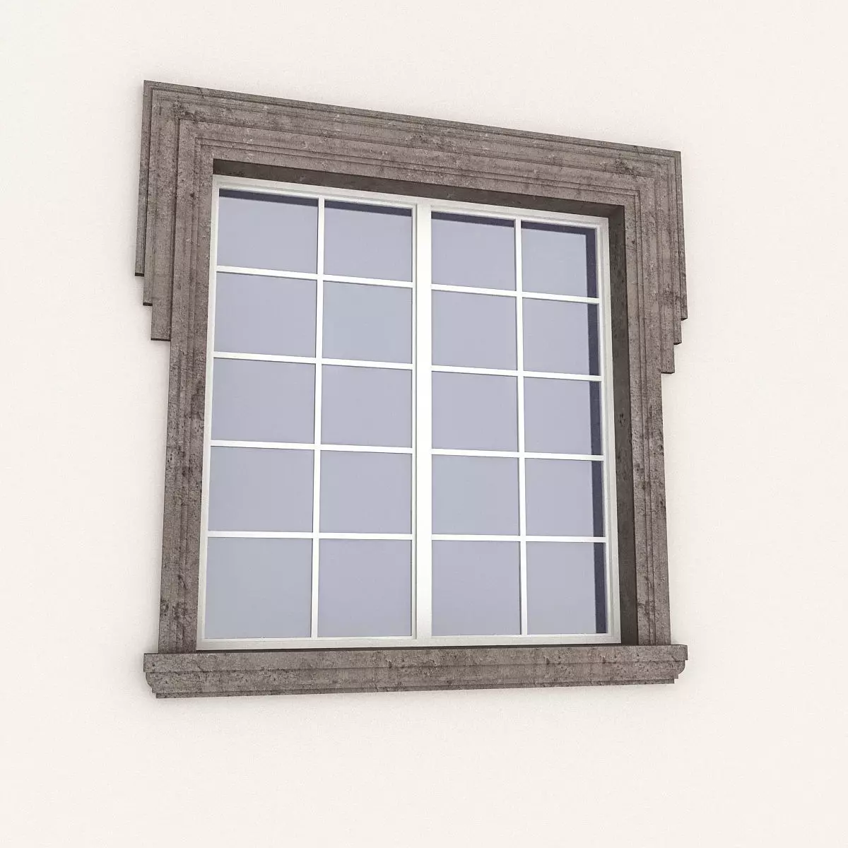 Window Frame 16 Low-poly 3D model_0