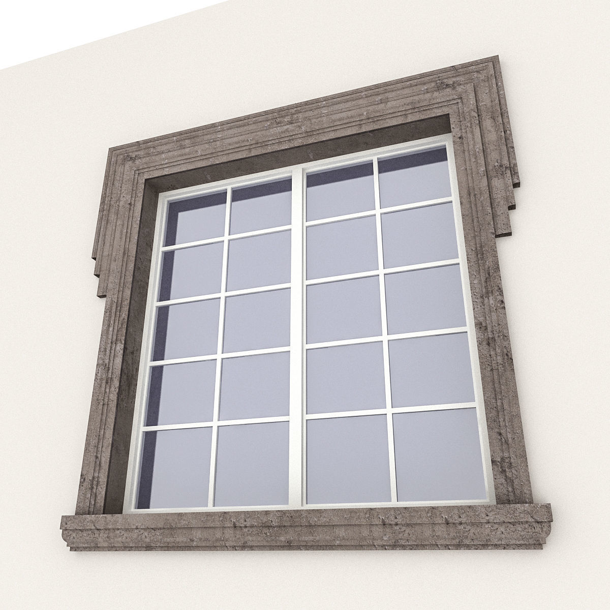 Window Frame 16 Low-poly 3D model_1
