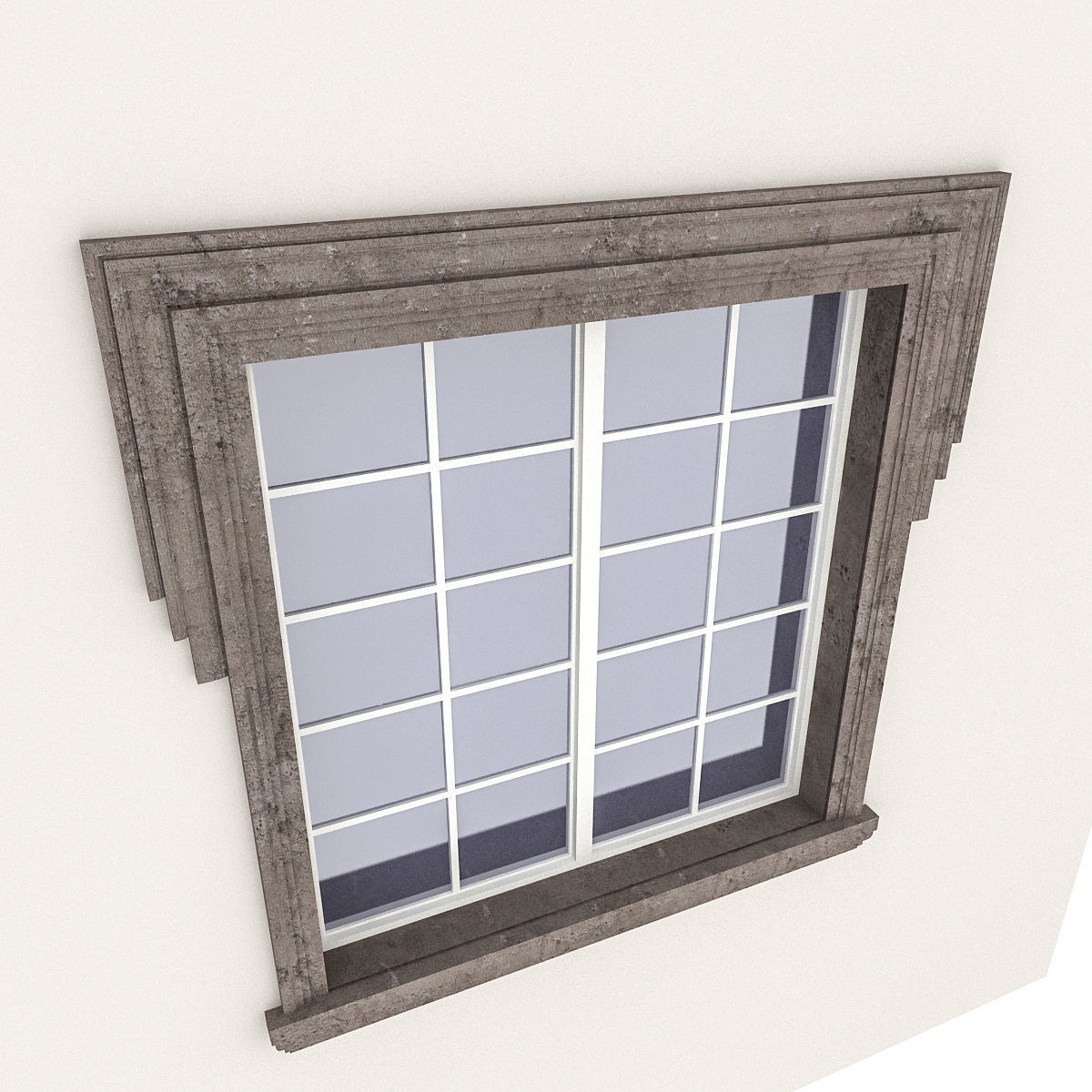 Window Frame 16 Low-poly 3D model_2