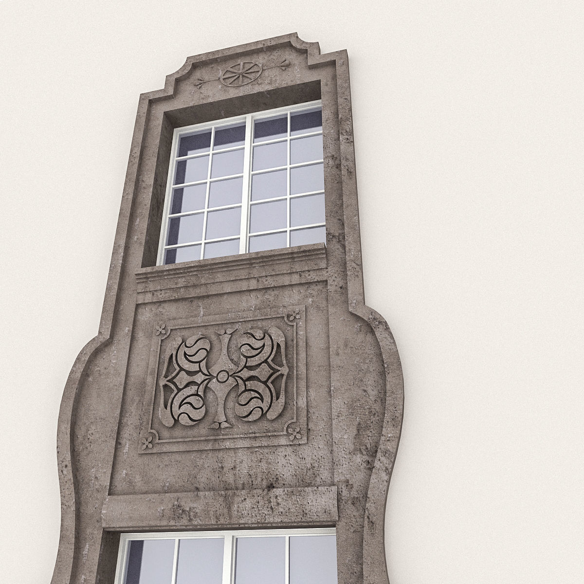 Window Frame 18 Low-poly 3D model_1
