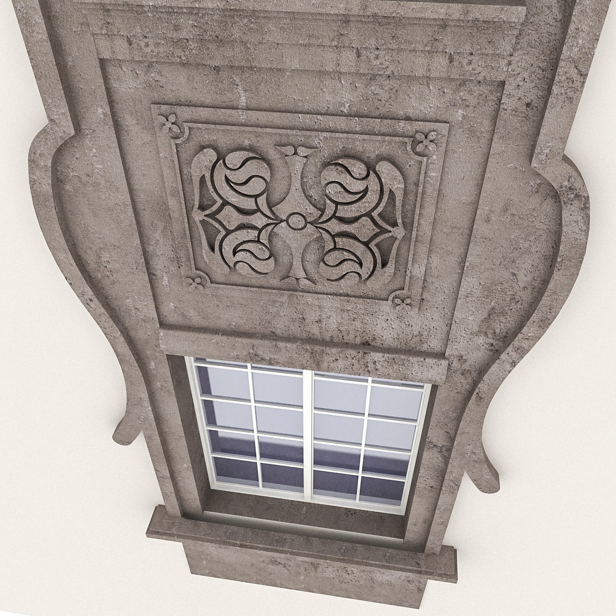 Window Frame 18 Low-poly 3D model_2
