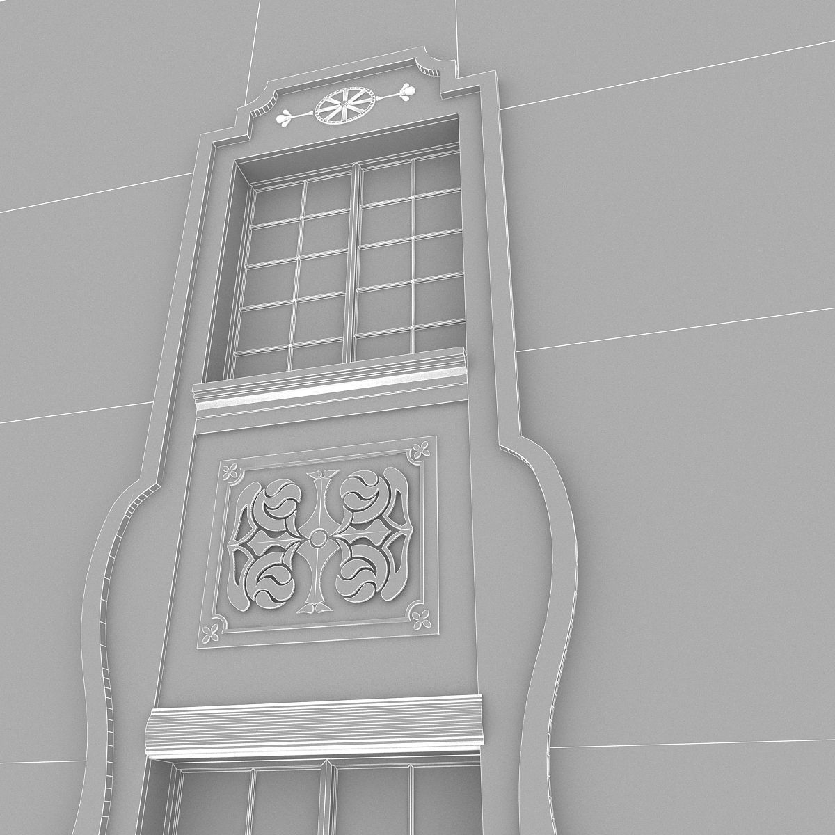 Window Frame 18 Low-poly 3D model_4