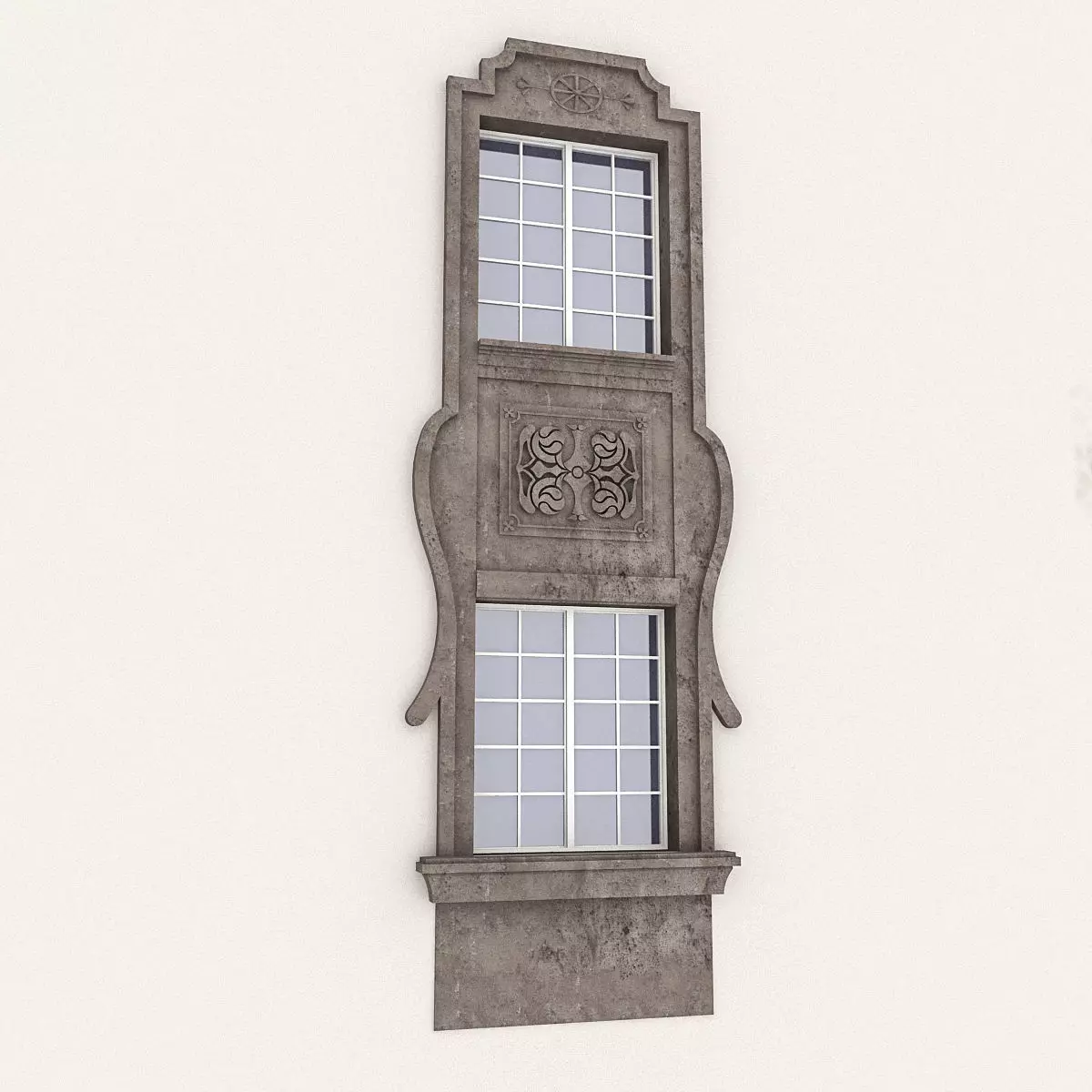 Window Frame 18 Low-poly 3D model_0