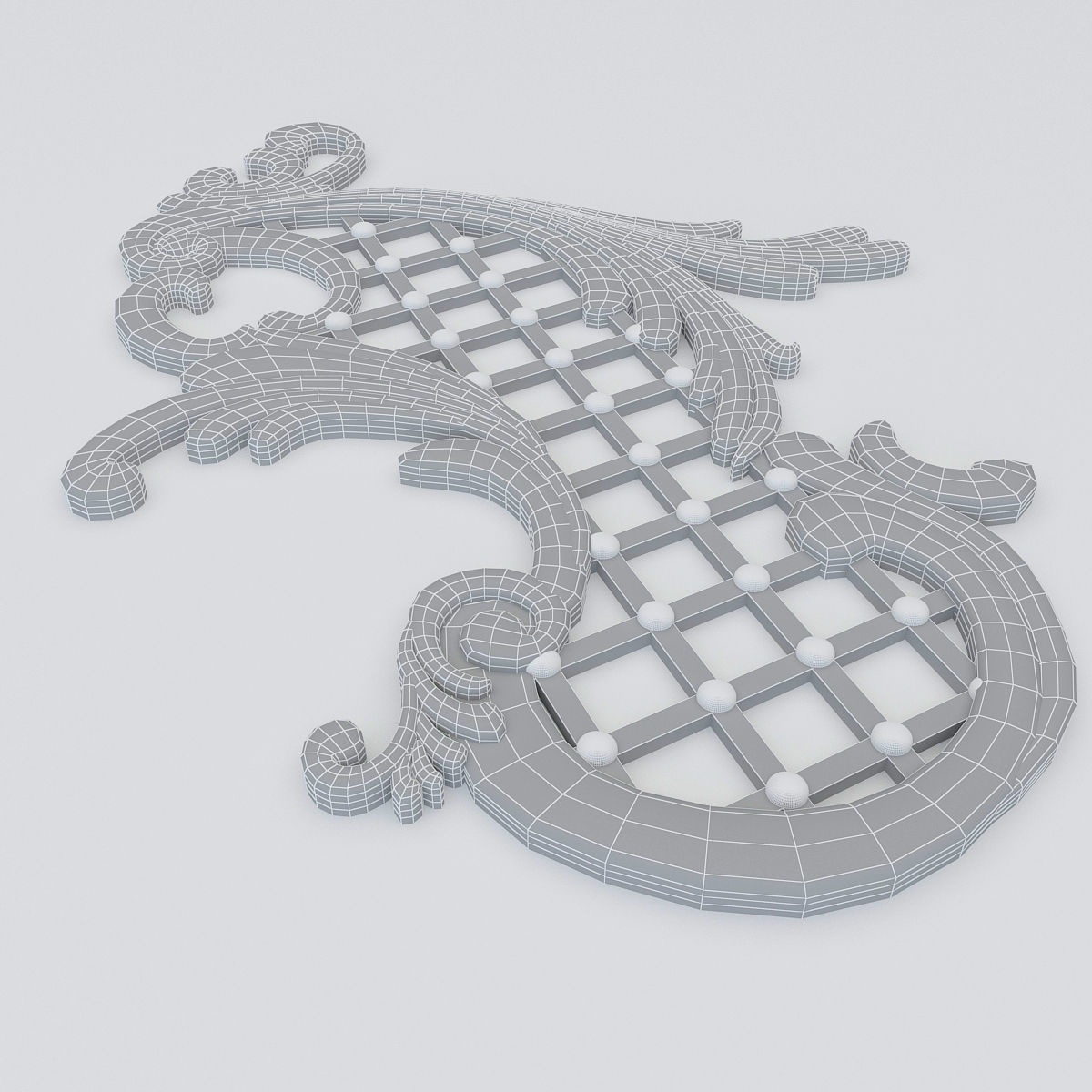 Plaster Decor Low-poly 3D model_4