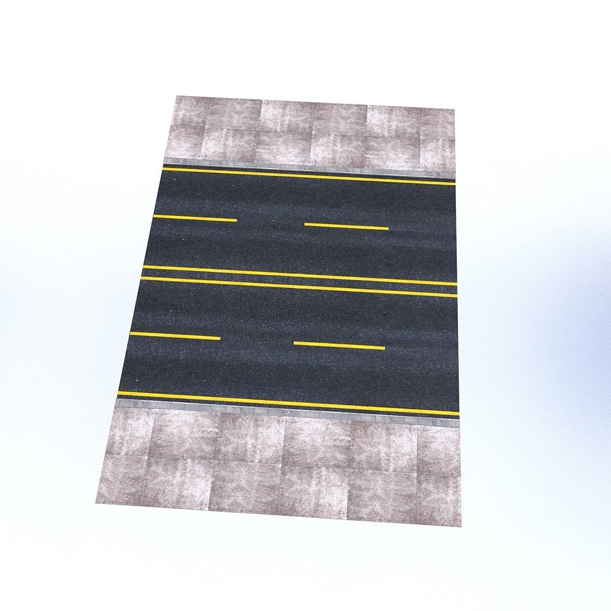 Modular Road Low-poly 3D model_16