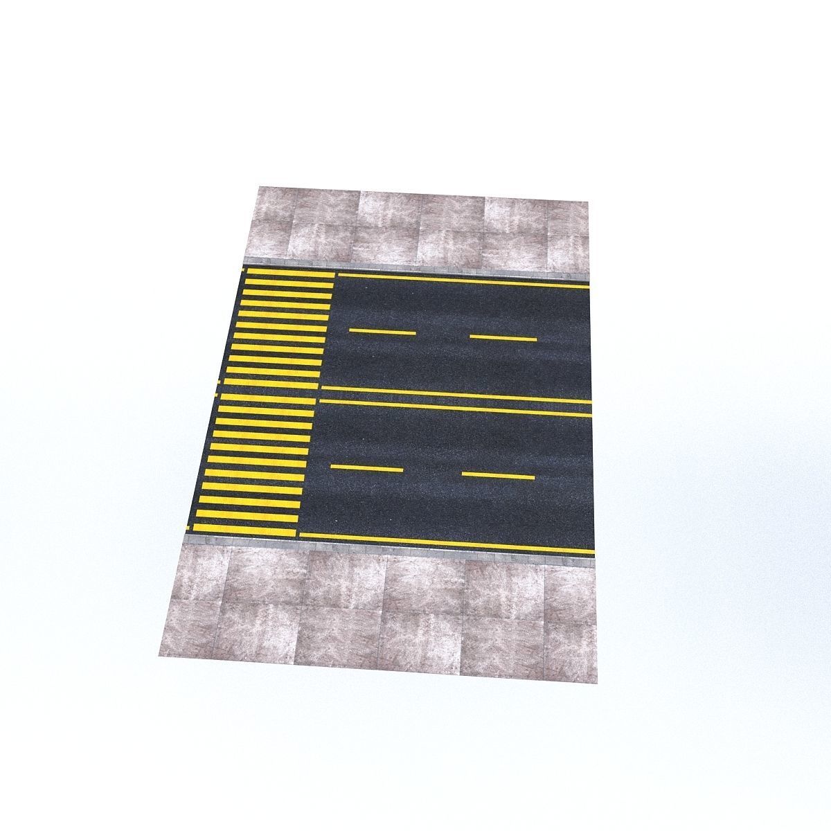 Modular Road Low-poly 3D model_15