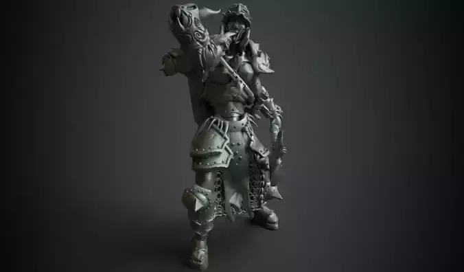 Crusaider silhouette of man in armor