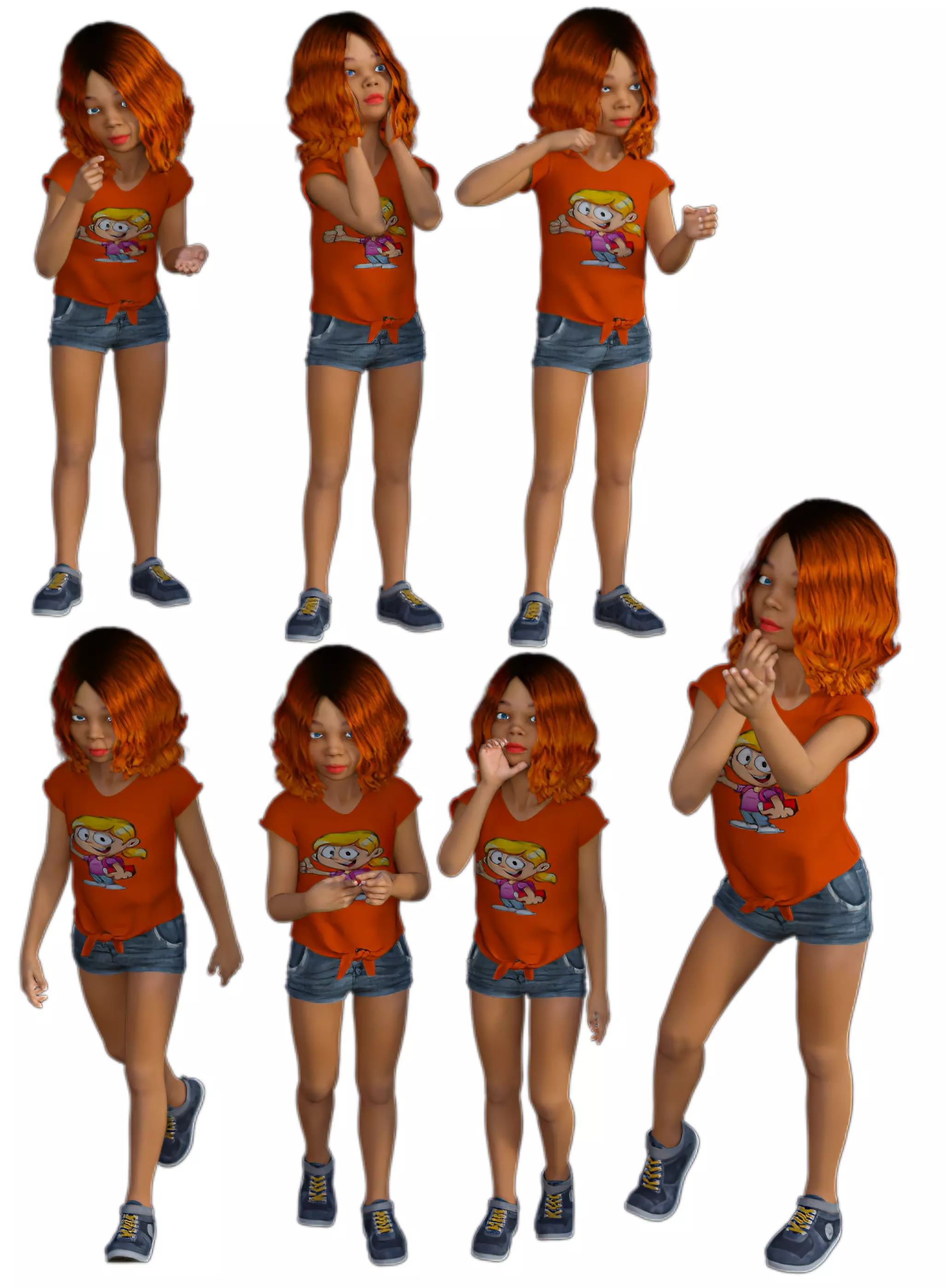 10 obj files teen 3D model
