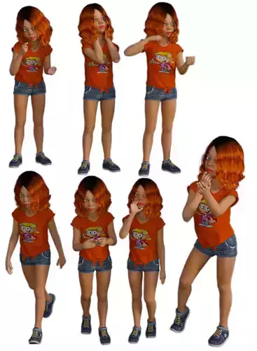 10 obj files teen 3D model