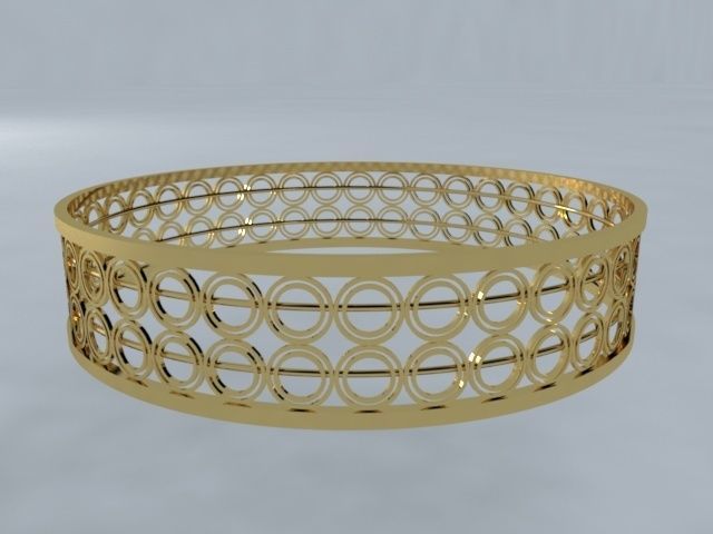 gold bracelet  3D model_1
