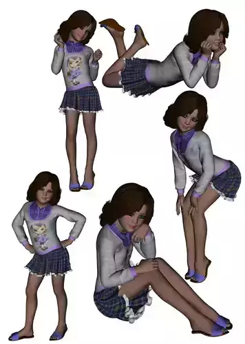 teen 10 obj files 3D model