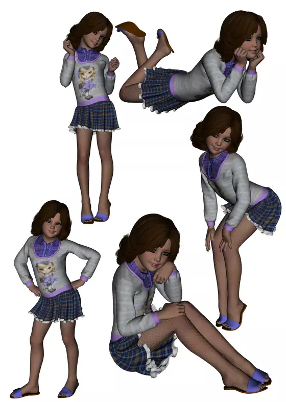 teen 10 obj files 3D model_0