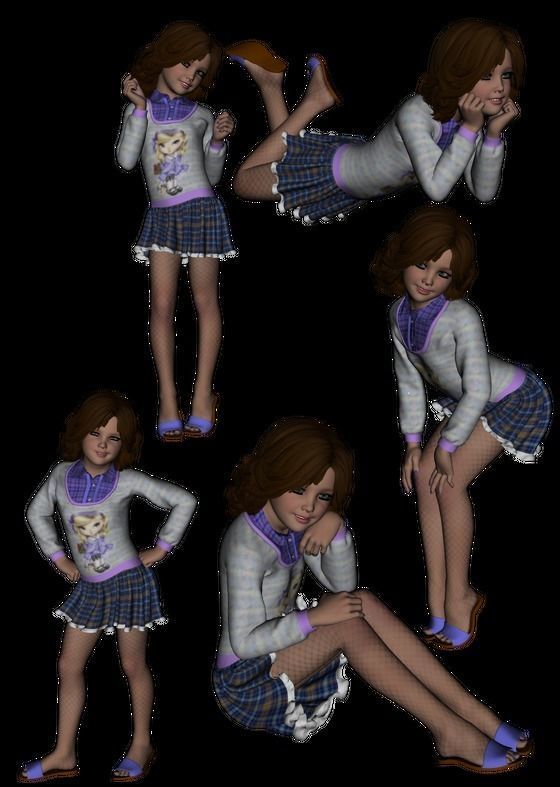 teen 10 obj files 3D model_1