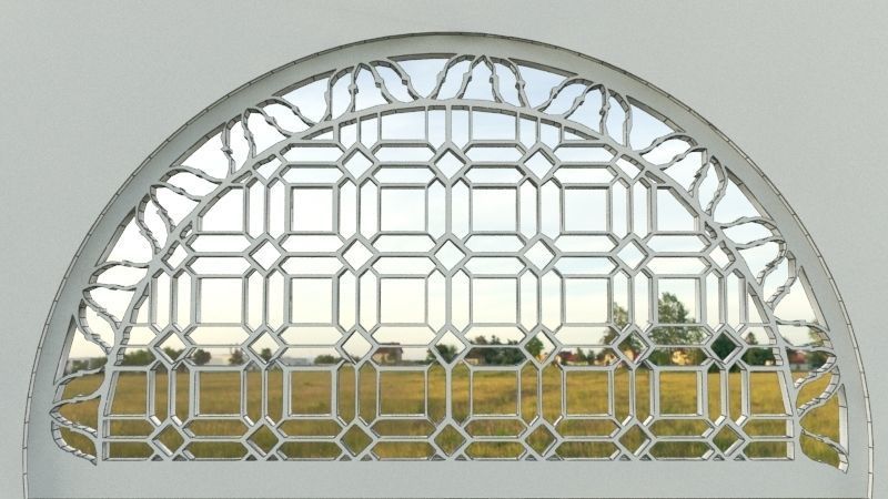 Qamaria stained glasses windows - Yemen Low-poly 3D model_5