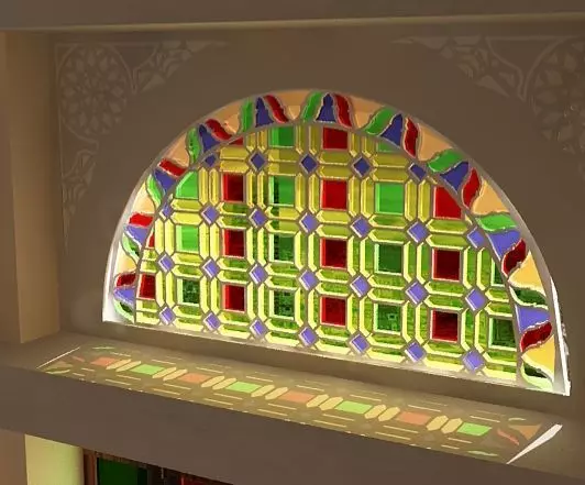 Qamaria stained glasses windows - Yemen Low-poly 3D model_0