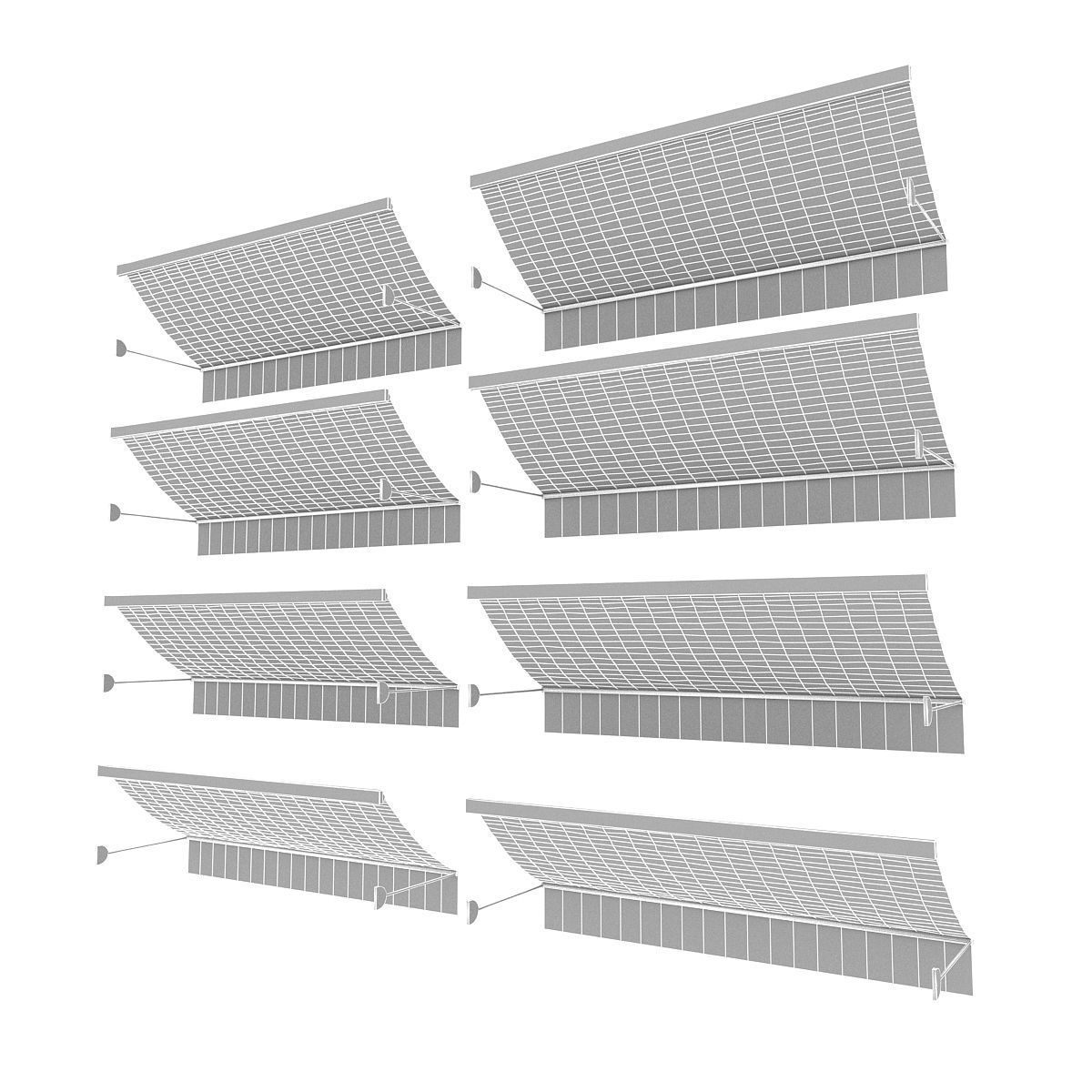 Awning Models Low-poly 3D model_8