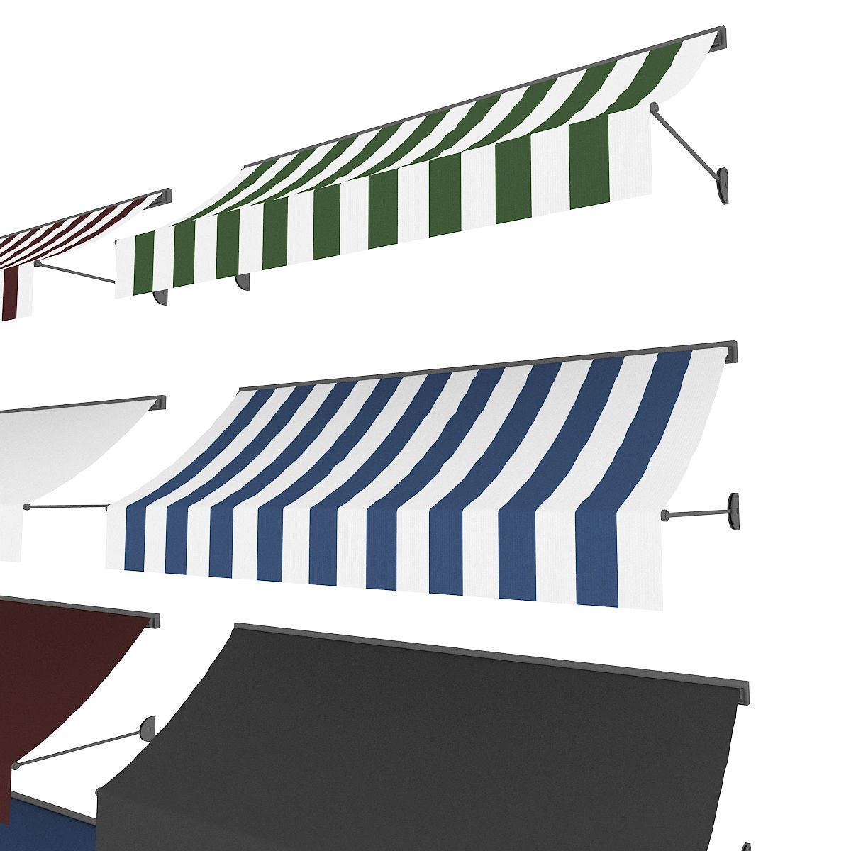 Awning Models Low-poly 3D model_16