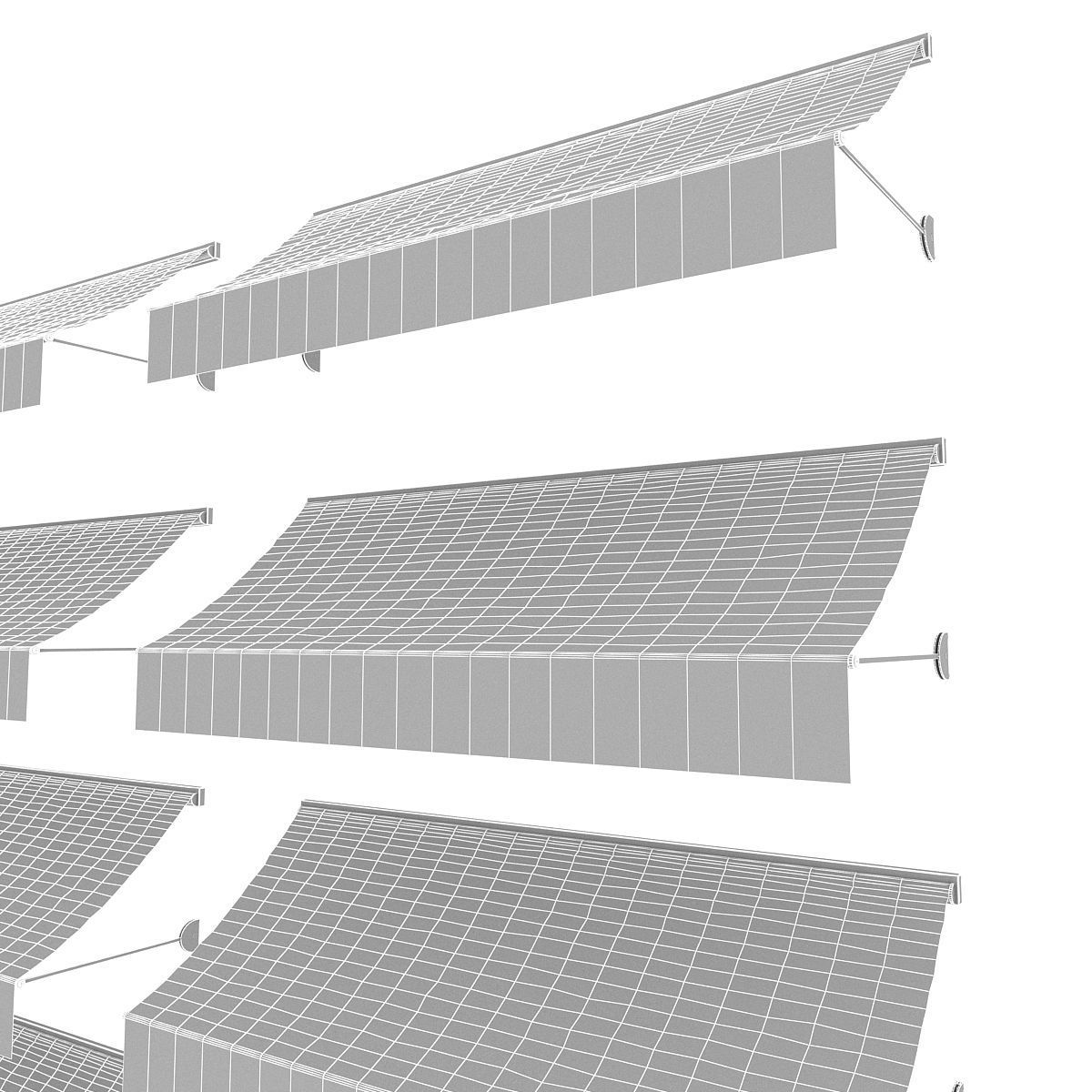 Awning Models Low-poly 3D model_9