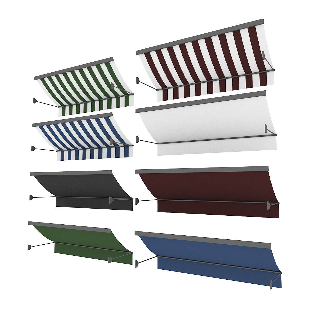 Awning Models Low-poly 3D model_17
