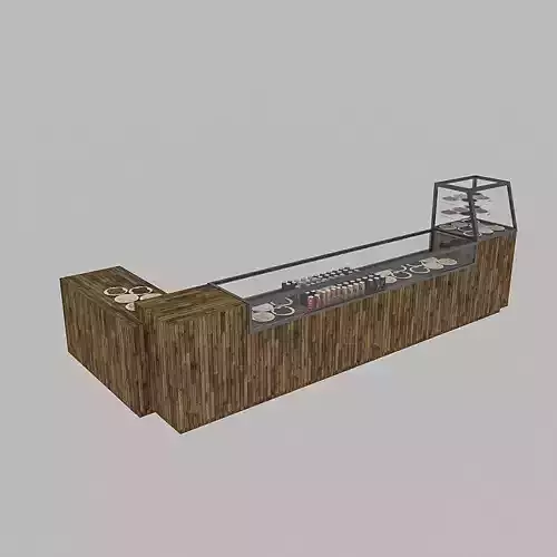 3D Cafe Counter 3D model