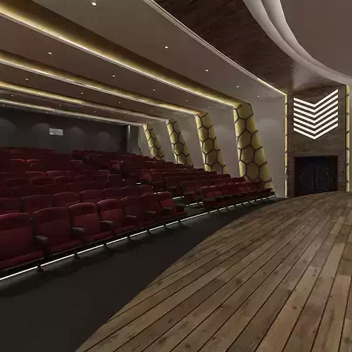 Theater Hall Concept Low-poly 3D model